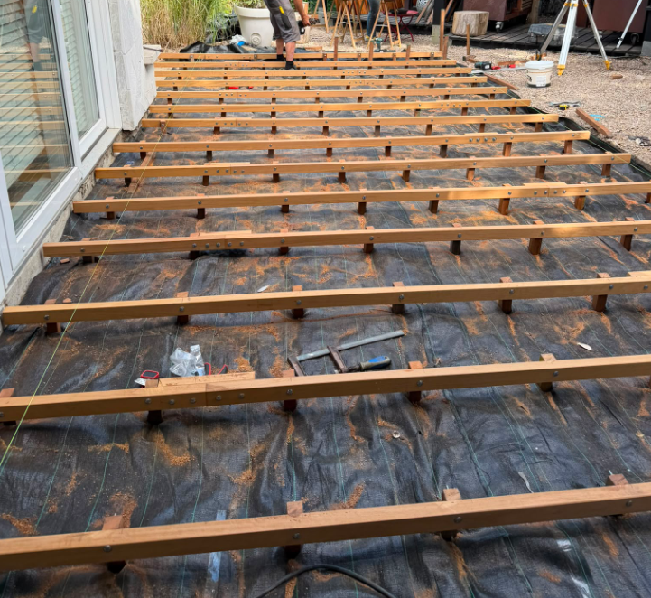 Ipe Hardwood Joists for a Stable Decking Subframe